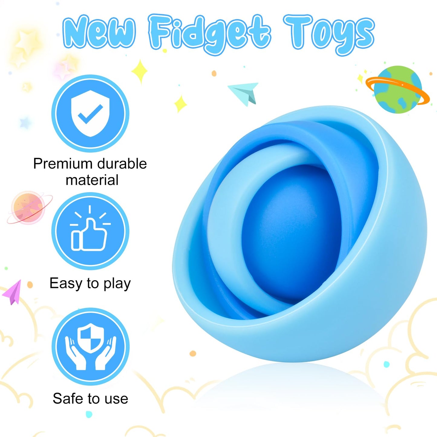 Yrissmiss Fidget Toys Adults, Fidget Gyro Toys For Kids, Gift Ideas For Boys Girls 8-12 Teens Halloween New Year Party Favors Classroom Prizes, Adhd Autism Stress Relief Finger Toys