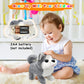 Ksabvaia Plush Husky Toy Puppy Electronic Interactive Dog - Walking, Barking, Tail Wagging, Stretching Companion Animal For Kids Toddlers