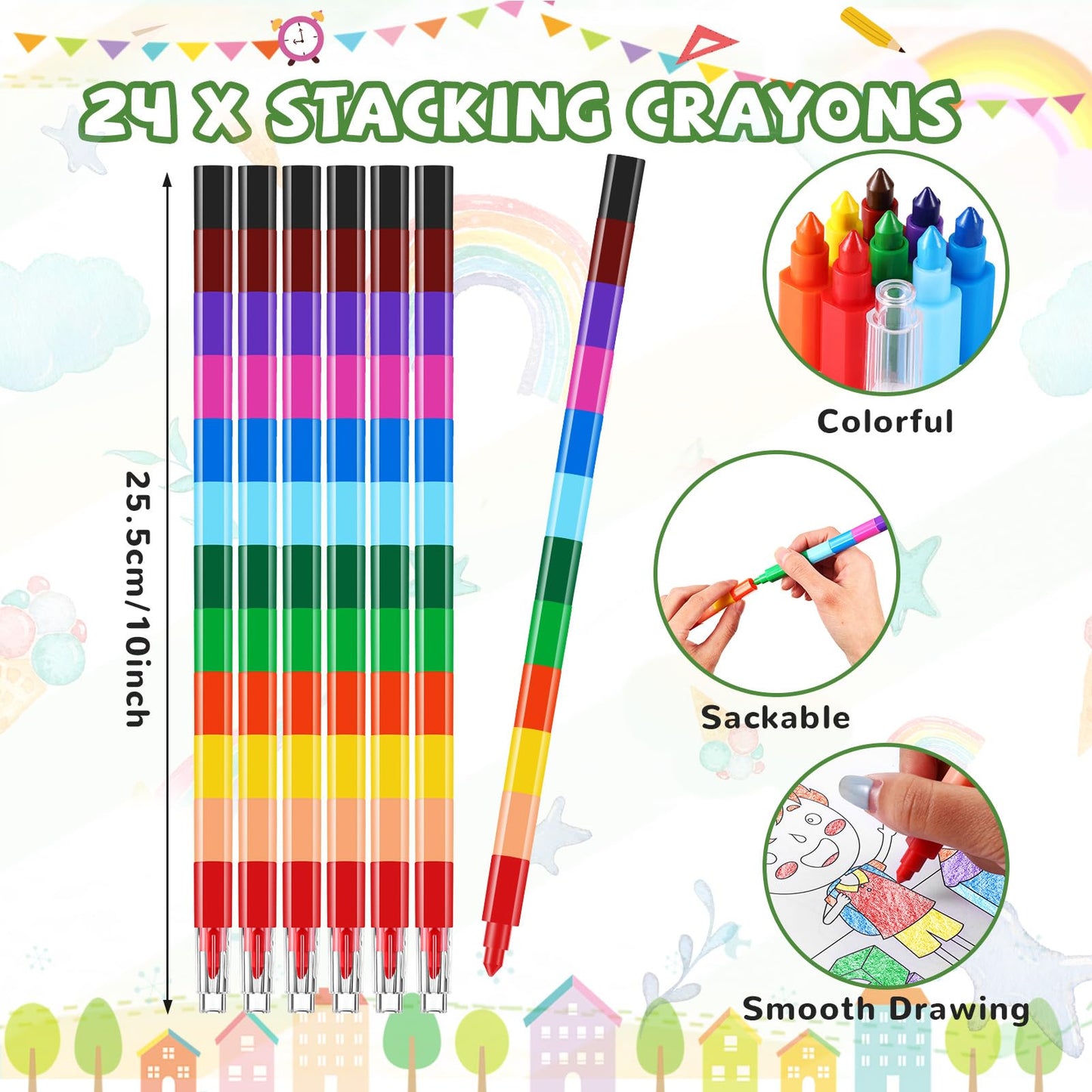Ben Louis 24 Preschool Kindergarten Mini Coloring Books With 24 Crayons For Kids Birthday Party Favor Small Activity Books Bulk