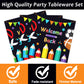 96 Pcs Back To School Party Plates And Napkins Party Supplies School Season Tableware Set Back To School Party Decorations Favor