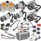 Habow 24Pcs Power-Function Technic-Parts Kit M/L/Xl Motor Ir Remote Control Aa-Battery-Box-8881 Ir Receiver Extension Wire Light