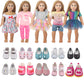 Augfrog 5 Sets Of 18 Inch Doll Clothes And 2 Pairs Of Doll Shoes (Send By Random) For 18 Inch American Doll, Best Birthday Festi