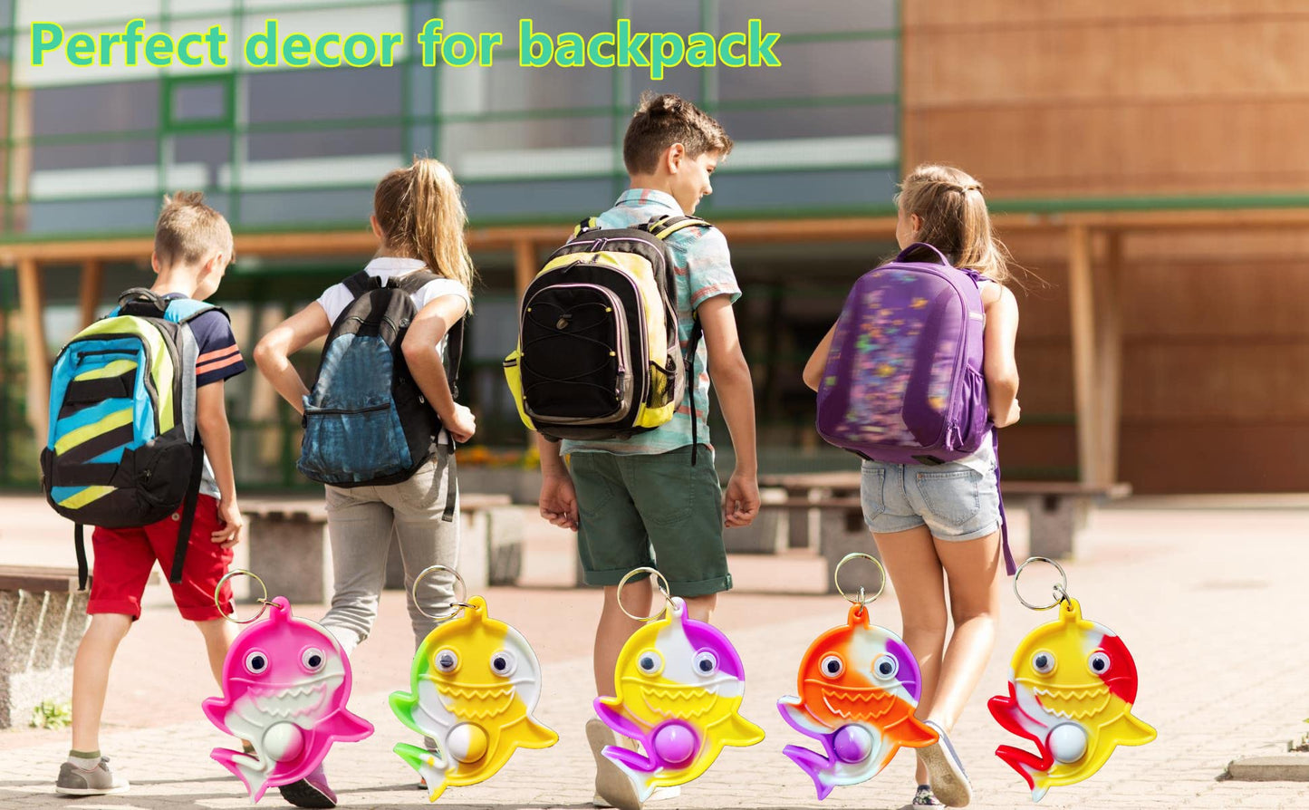 HOZKEAP 20 Packs Bulk Mini pop Fidget Keychain, Birthday Party Favors Classroom Student Prize, Gifts for Boys and Girls Kids