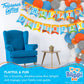 Treasures Gifted Officially Licensed Blippi Banner - Blippi Happy Birthday Banner - Blippi Birthday Party Supplies - Blippi Part