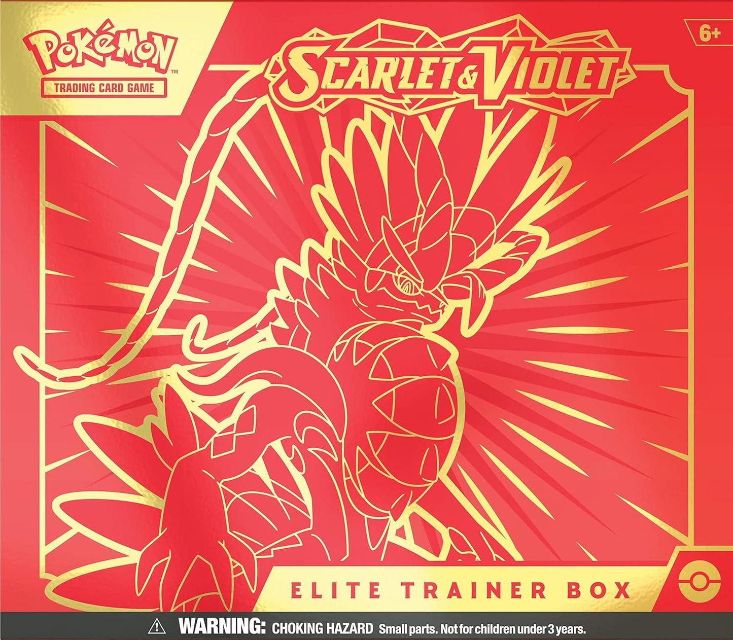 Pokemon TCG Scarlet & Violet Elite Trainer Box - Pack of 1, Random Color (Miraidon Purple or Koraidon Red), Model 728192545191