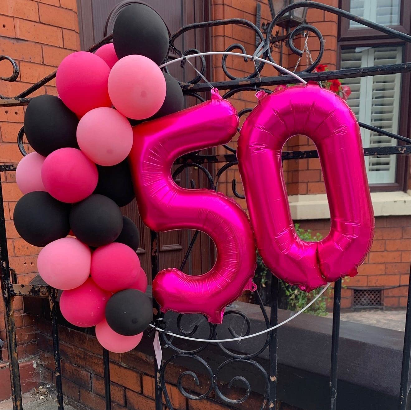 LHOAVWE Hot Pink 30 Foil Mylar Balloons - 40 Inch Jumbo Number Balloons for 30th Birthday Party Decorations