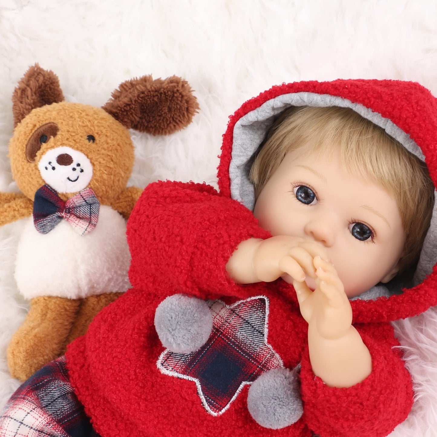 haveahug Reborn Baby Dolls 22 Inch Girl, Soft Silicone Vinyl Limbs and Weighted Cloth Body Best Birthday Gift Set for Girl (Reid