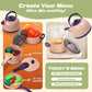 Cute Stone 51-Piece Mini Play Kitchen Accessories For Kids, Pretend Cooking Playset With Pots, Pans, Utensils, Cutting Fun Fruit
