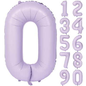 40 In Matte Purple Number Balloons Helium Foil Mylar Balloon Birthday Party Banquet Decoration Digital 0