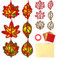 36 Set Fall Maple Leaves Suncatchers Crafts for Kids DIY Autumn Window Tissue Paper Crafts Kit Thanksgiving Maple Hanging Decor 