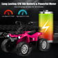 Costzon Kids Atv, 12V Four Wheeler Quad Electric Vehicle W/Forward/Backward Function, 2 Speeds, Music, Headlights, Storage Basket & Backrest, Toddler 4 Wheeler Toy Car For Boys Girls 3+ (Pink)