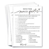 Wedding Shower Games Cards, Match These Movie Quotes, 25 Game Cards With 1 Answer Card, Engagement Party Wedding Games For Guest