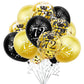 Shuntai 72Nd Birthday Balloon Gold And Black 72Nd Birthday Decorations For Men Women Latex Confetti Balloons 72 Year Old Theme B