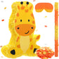 Sratte Piata Bundle with a Blindfold and Bat (16 x 12 x 3 Inches), Cute Animal Piata for Birthday Party Toys Decoration for Anim