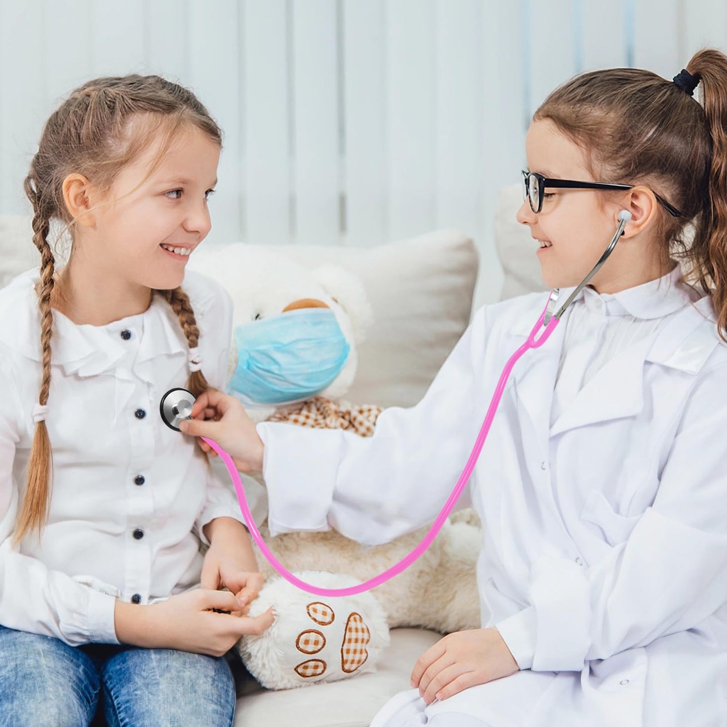Erdogly Kids Stethoscope, Real Working Nursing Stethoscope For Kids, Play Doctor Toy For Toddler, Boys Girls Doctor Nurse Cospla