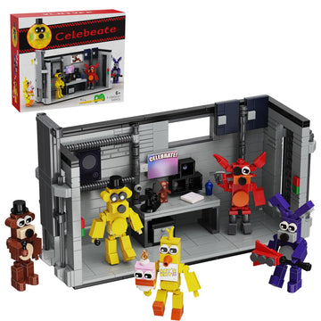 Five Nights Security Room Action Figure Building Block Set, 5 In 1 Monster With Stage Horror Game Toys, Compatible With Lego, Su