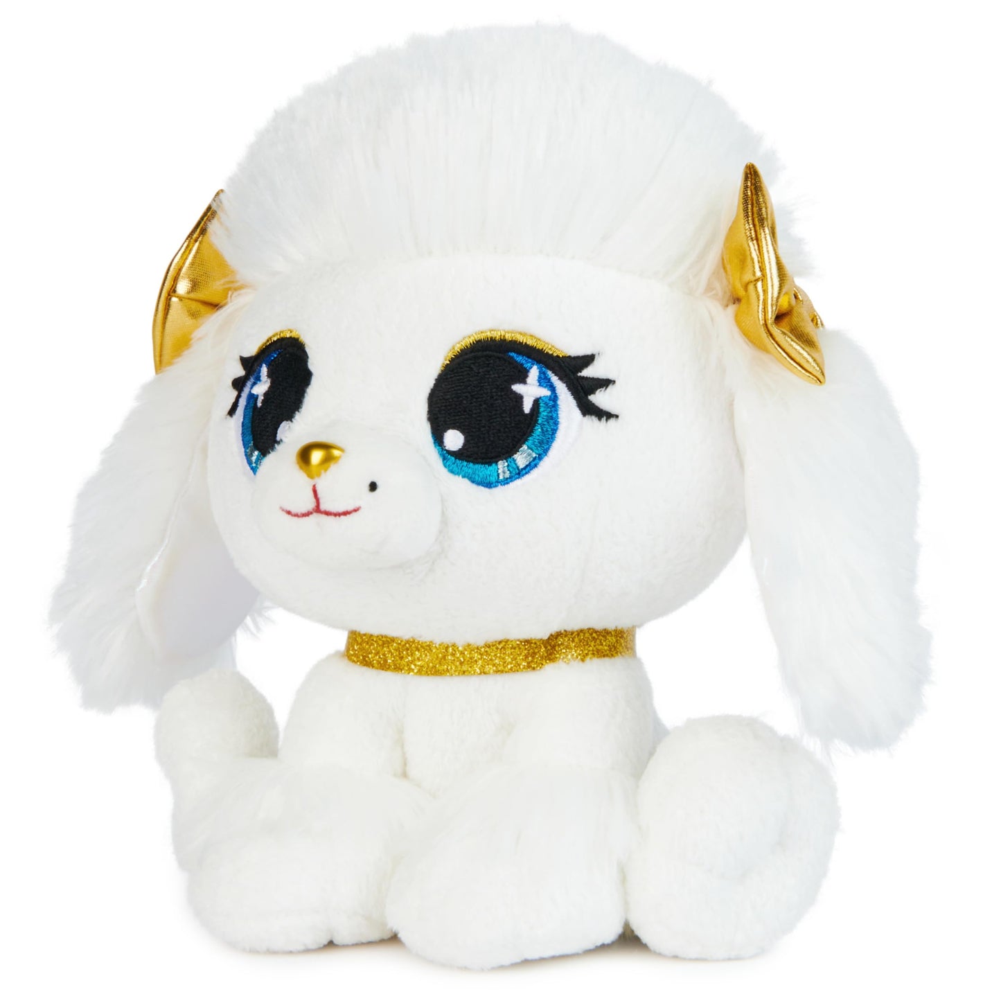 P.Lushes Designer Fashion Pets Catalina Monroe Premium Poodle Puppy Stuffed Animal, White And Gold, 6