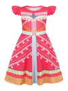 Sukyfecde Princess Dress For Toddler Girls Halloween Costume Outfits Birthday Dress Up Clothes 4T Red