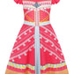 Sukyfecde Princess Dress For Toddler Girls Halloween Costume Outfits Birthday Dress Up Clothes Size 6 Red