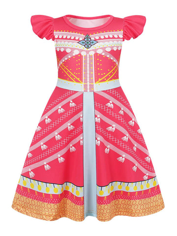 Sukyfecde Princess Dress For Toddler Girls Halloween Costume Outfits Birthday Dress Up Clothes Size 6 Red