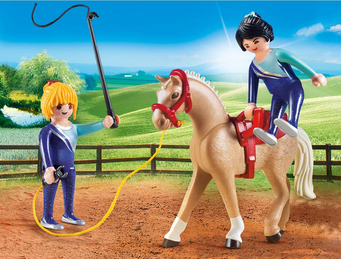 Playmobil Vaulting Horse Building Set - Plastic, White, Model 6933