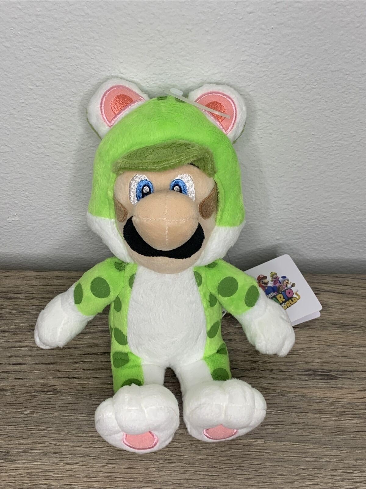 Little Buddy Super Mario Neko Cat Luigi Plush, 10'''''', Multi-Colored