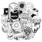 QTL Black and White VSCO Stickers for Teens Cute Stickers for Water Bottles Laptop for Girls Waterproof Vinyl Pack 50Pcs
