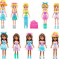 Polly Pocket Dolls & Playset, Unicorn Toy With 2 Dolls & 19 Fashion Accessories, Glam It Up Style Studio