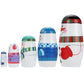 Mornajina 5Pcs Handmade Wooden Russian Nesting Dolls, Snowmen Nesting Dolls, Matryoshka Dolls Christmas Birthday Gift