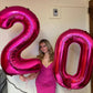 10 Balloon Number, Hot Pink Number 10Th Birthday Balloons 40 Inch, 10 Years Old Hot Pink Birthday Decorations For Boys Girls, 10