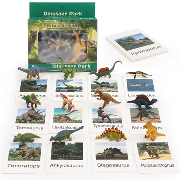 Mikneke Small Dinosaur Figurines Learning & Education Toys, Plastic Realistic Dinosaur Animal Figures Games Toys, Preschool Lear