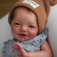Zero Pam Real Looking Reborn Baby Dolls Silicone Full Body Vinyl Newborn Babies Girls,20 Inch Realistic Smiling Reborn Toddler A