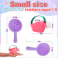 Biubee Bath Toys For Toddlers Age 1-3 - Small Baby Bath Tub Swimming Pool Water Table Toys, Soft Mold Free Water Toys Fun Tactile Training Newborn Gifts, Pink, 3Pack