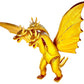 Twcare King Ghidorah, 1964 Movie Series Movable Joints King Of The Monsters Dinosaur Action Figures, Travel Bag