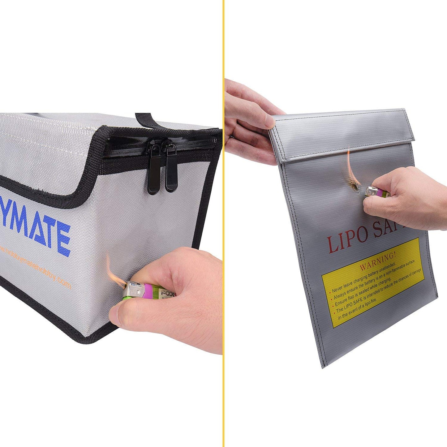 HOBBYMATE Lipo Battery Safe Bag Fireproof - for Lipo Battery Charging Protection, Lipo Battery Storage, Lipo Battery Transportin