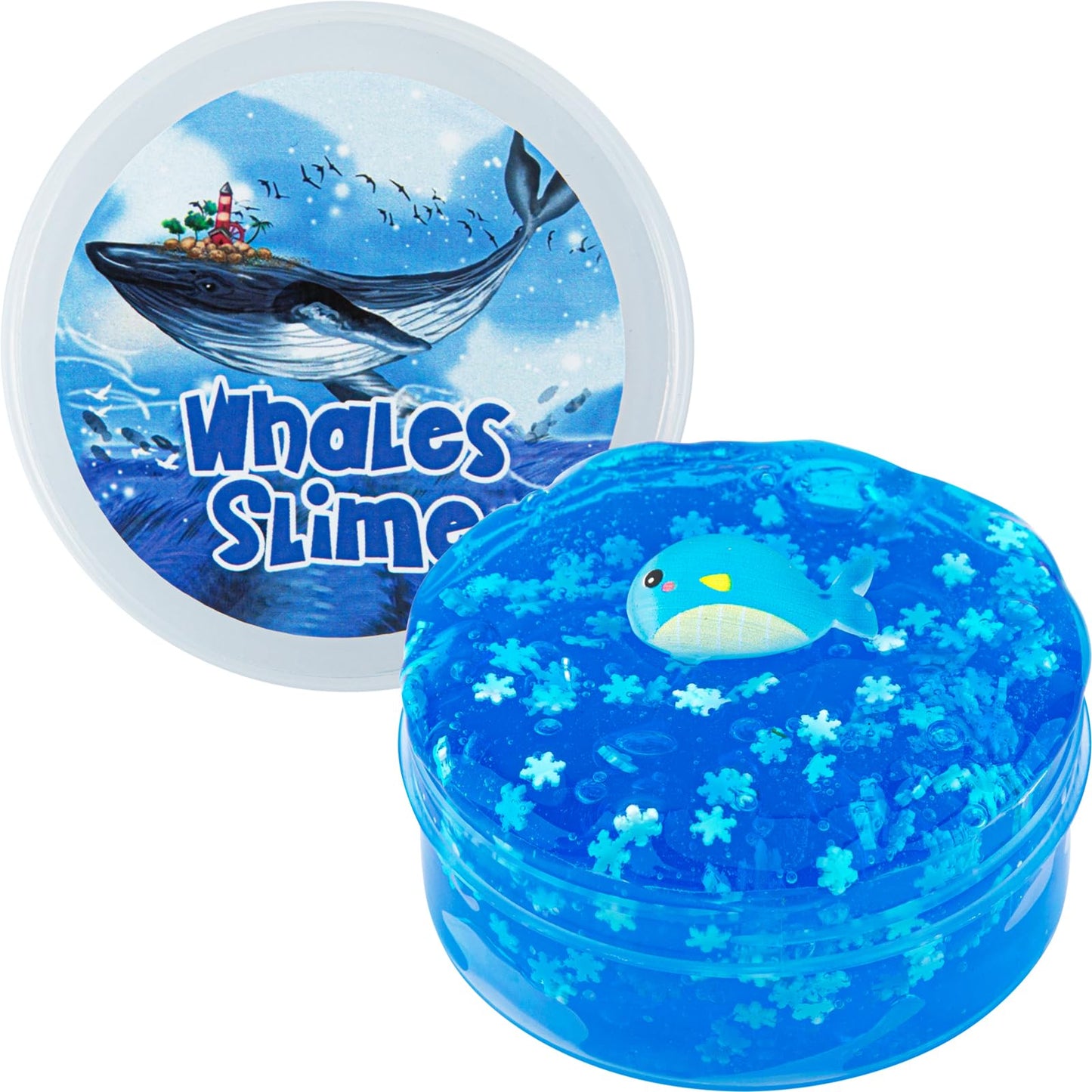 Blue Clear Slime, Non-Sticky And Good Stretchy Premade Crunchy Slime, Slime Party Favors For Girls And Boys Ages 8-12, Slime Sen
