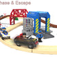 Wooden Train Set For Toddlers, 52Pcs Train Toy With Railway Track For Kids, Wooden Train Tracks Include Expansion Pack Compatible With Thomas, Brio, Chuggington