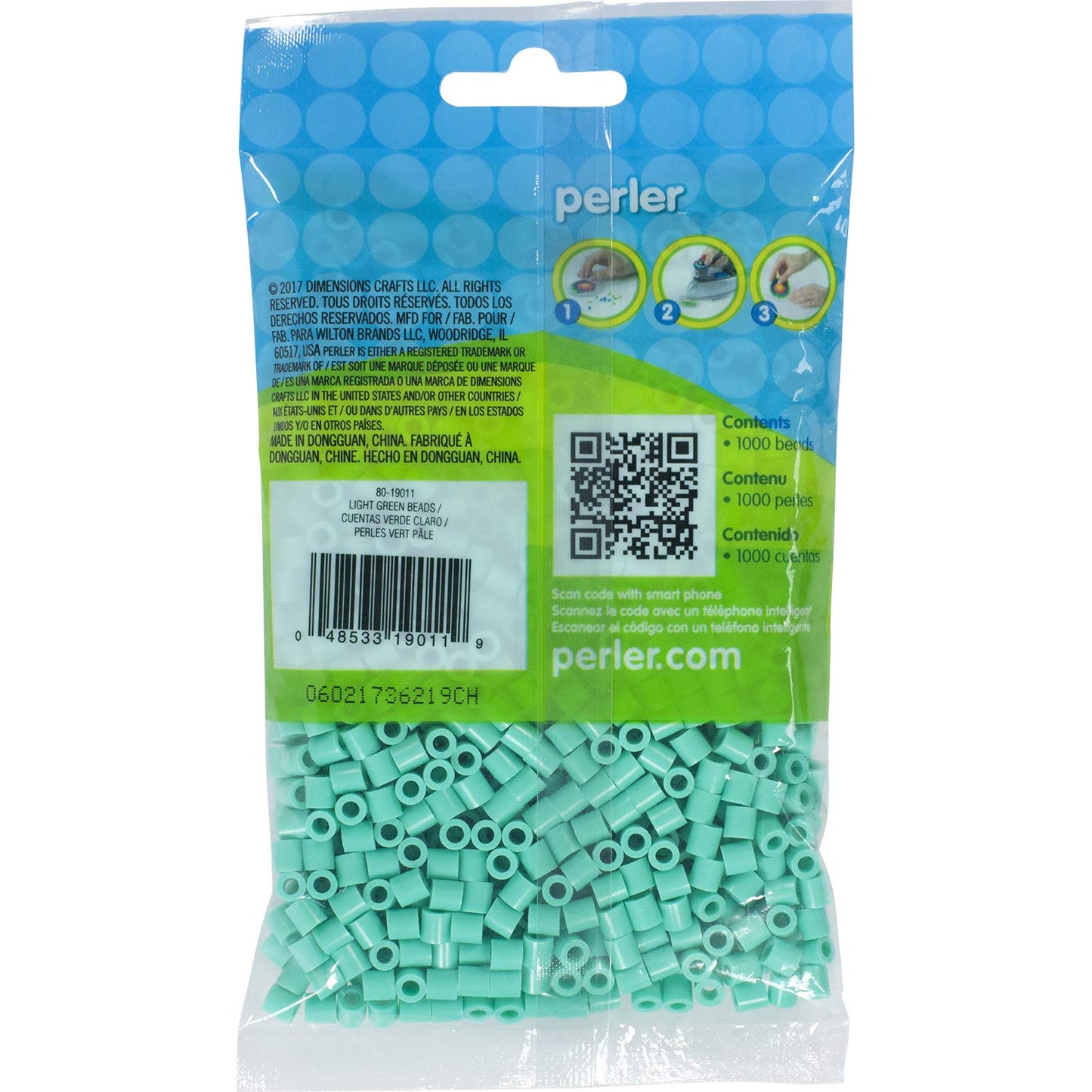 Perler Beads Fuse Beads for Crafts, Light Green, Small, 1000pcs