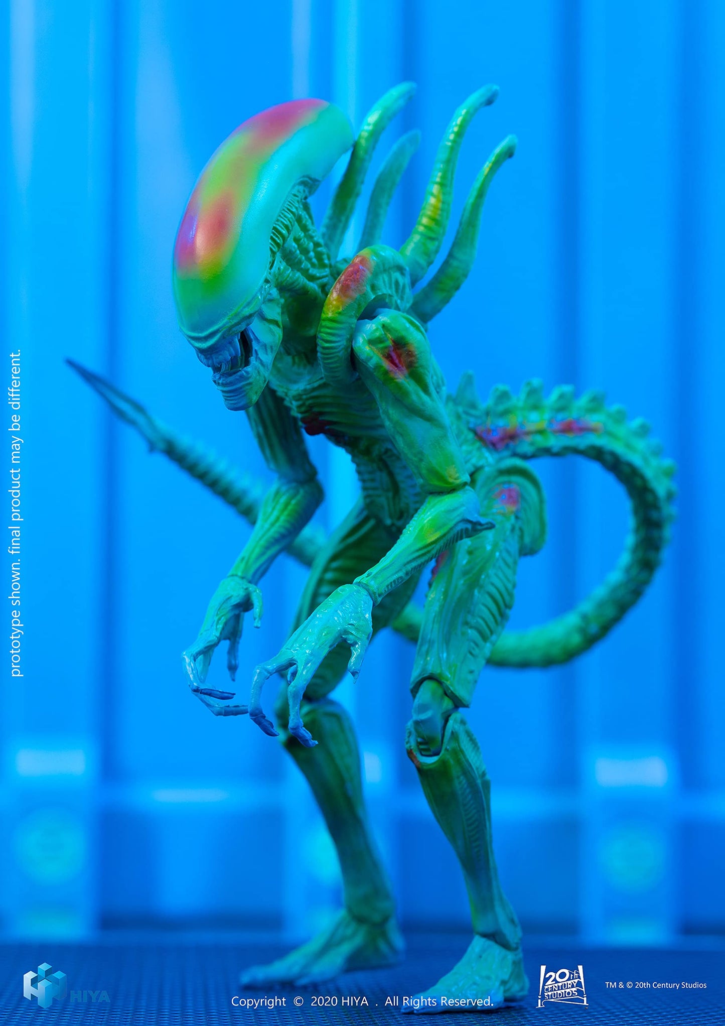 Hiya Toys Alien vs. Predator Thermal Vision Alien Warrior 1:18 Scale Figure, Multicolor, PVC, Model EMA0002