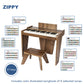 Zippy Kids Piano Keyboard, 37 Keys Digital Piano For Kids, Music Educational Instrument Toy, Wood Piano For 3+ Girls And Boys, W