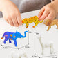 Vileafy Safari Animal Painting Craft Kits for Kids Ages 4-8 - 12 Paintable Animal Figures with Brushes & Palettes - Fun DIY Arts