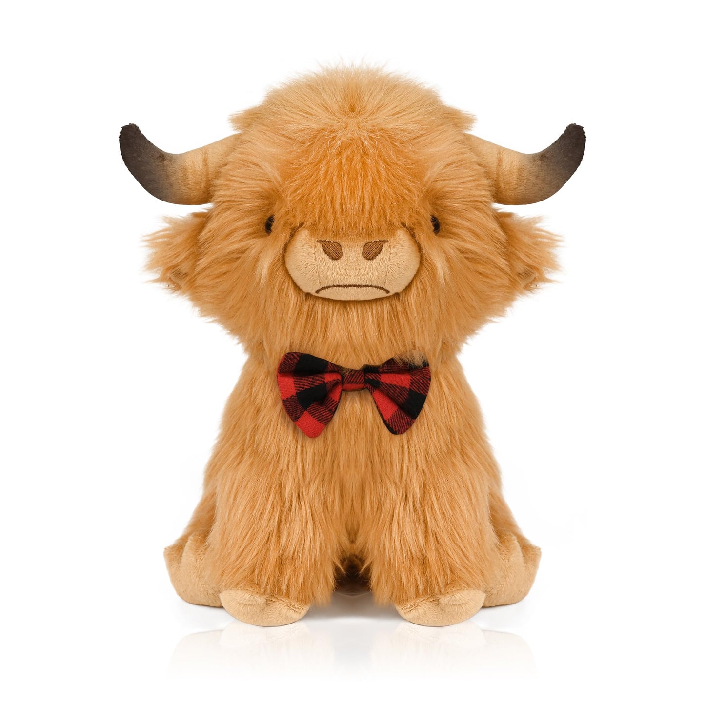 Yzxzm Scottish Highland Cow Stuffed Animal, Christmas Cow Plush Toy, Cute Christmas Stuffed Toys For Kids, 9.8 Inch