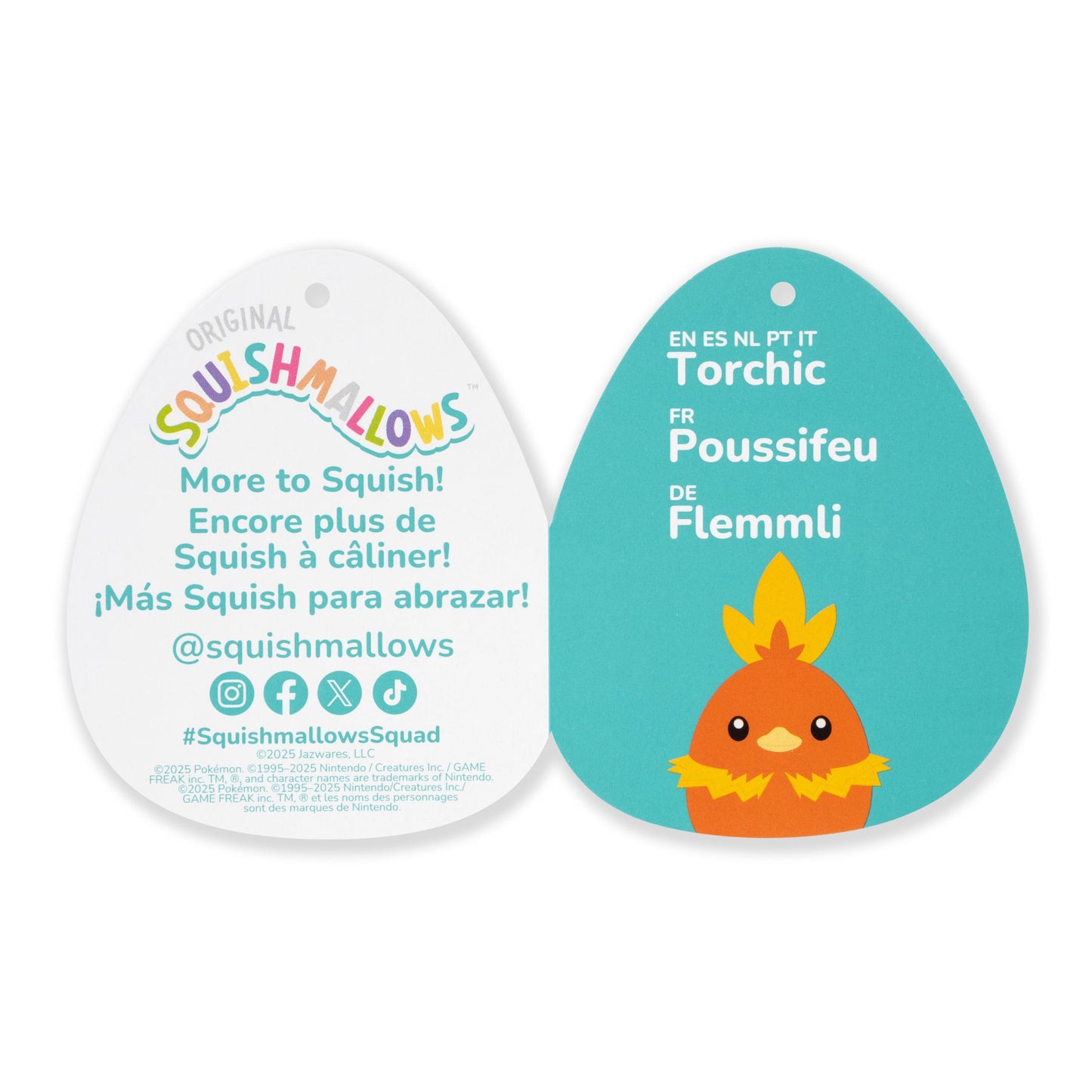 Squishmallows Original 20in Torchic Pok  mon Plush - Ultrasoft Official Jazwares Plush (Jumbo)