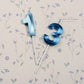 Bailym Blue Birthday Candles, Number 13 Cake Topper, 1.3 Inch, Synthetic Wax