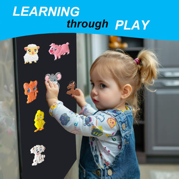 Refrigerator Magnets For Toddlers 1-3 - Farm Animal Magnets For Fridge - Baby Magnets For Refrigerator 1 Year Old - Toddler Frid