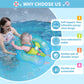 Free Swimming Baby Inflatable Swim Float with Sun Canopy, Small, Blue, PVC, Model 6013, for Ages 3-36 Months