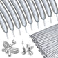 Silver Metallic 260Q Long Balloons 100 Pack Silver Modeling Long Magic Balloons Shiny Latex Diy Animal Balloon For Birthday Wedd