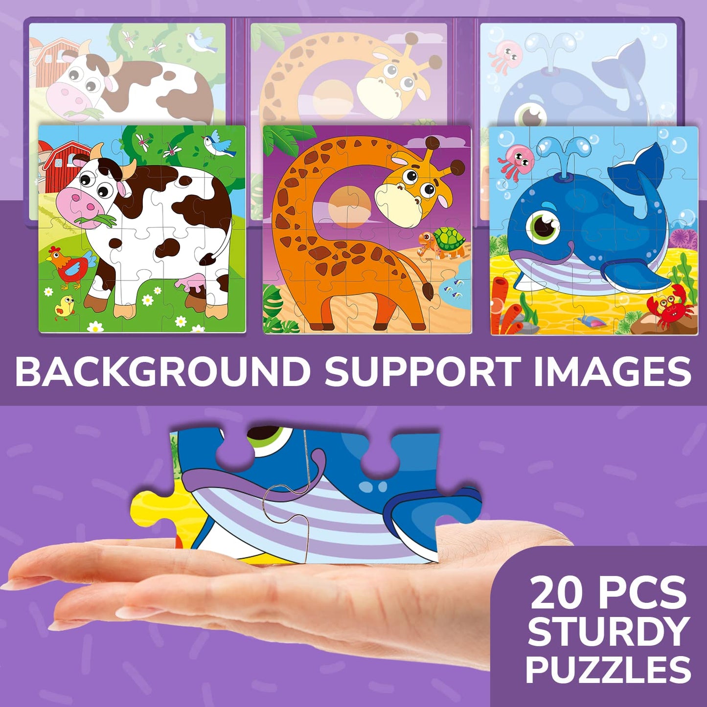 Quokka Sudoku Magnetic Puzzles For Toddlers 2-4 - 20 Pieces Sudoku Puzzles Games For Kids Ages 3-5 - Animal Car Activities Toy For Boys And Girls 4-6 Yo - Learning Magnet For Road Trip