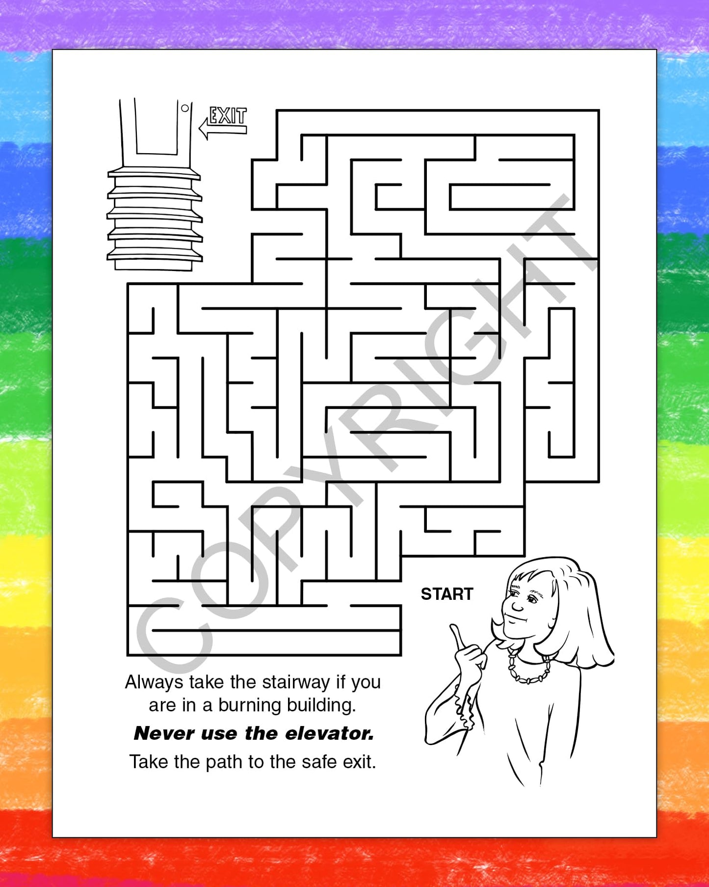 ZOCO - Fire Safety for Kids - Firefighter Coloring Books (25 Bulk Pack, with Crayons) - Fire Prevention Week Items - Birthday Pa