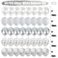 White And Silver Balloons, 60 Pcs Silver And White Balloons Set With Chrome Silver Confetti Metallic Silver Balloons, Globos Pla